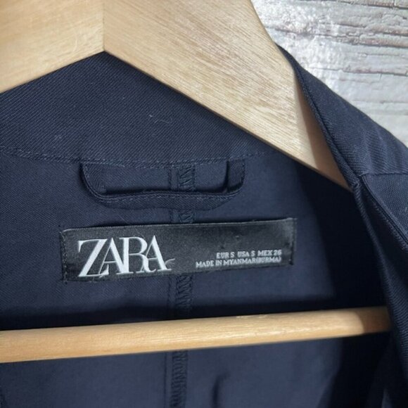 Zara blue blazer jacket size small - Picture 5 of 8